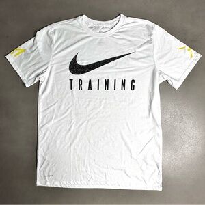 Nike The Nike Tee Dri-Fit White Training Logo T-shirt - LRG